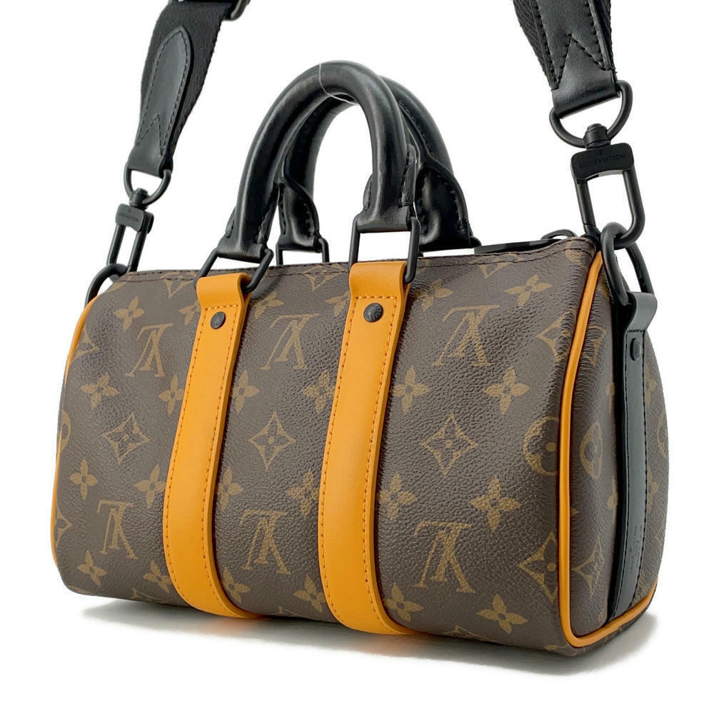 Louis Vuitton Monogram Macassar Brown Keepall Bandoulire Shoulder Bag - Picture 2 of 12